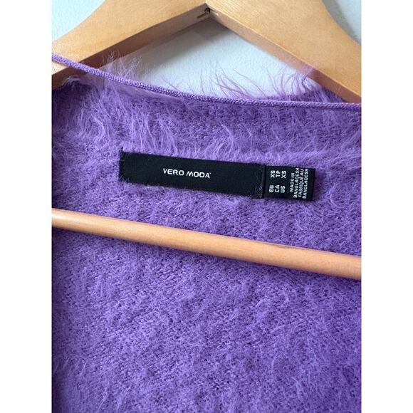 Vero Moda Fluffy Purple Shrug Cardigan Size XS - Picture 7 of 7
